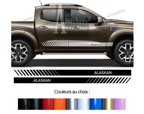 X Bandes Bas De Caisse Pour Renault Alaskan X Autocollant Sticker