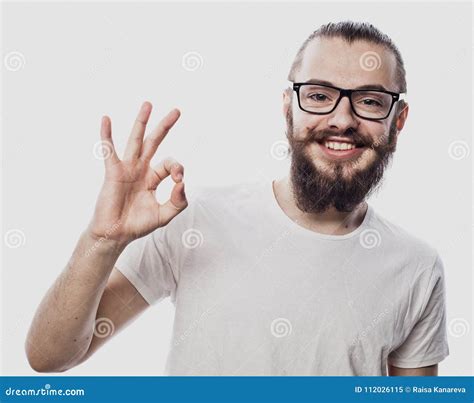 Lifestyle And People Concept Closeup Of Smiling Man Wearing Eyeglass