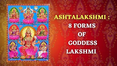 Ashtalakshmi Names And Significance Of The Eight Forms Of Goddess