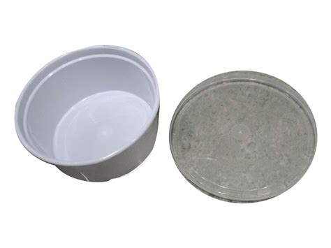 White Plain Round Disposable Plastic Food Container Packaging Size