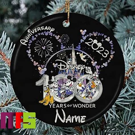 Disney 100 Years Of Wonder Christmas Tree Decorations 2023 Custom Name ...