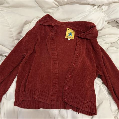 Unif Women S Red Cardigan Depop