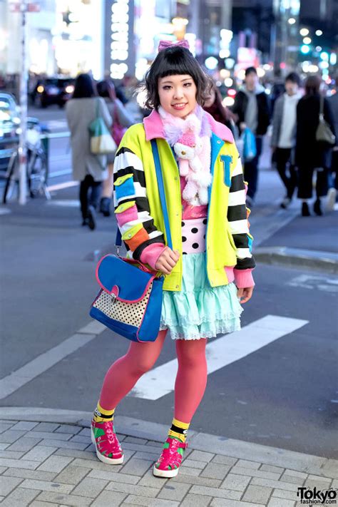 Japanese College Student Sasakure On The Street In Tokyo Fashion