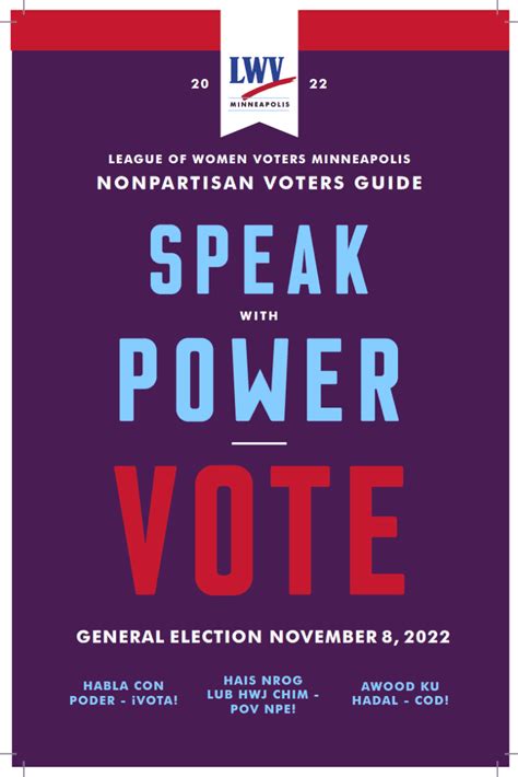 New Voter Guide The League Of Women Voters Minneapolis