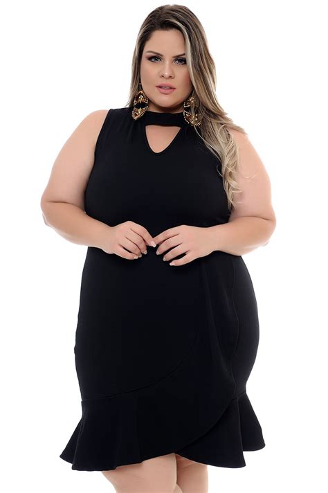 Vestido Plus Size Evy Vk Moda Plus Size