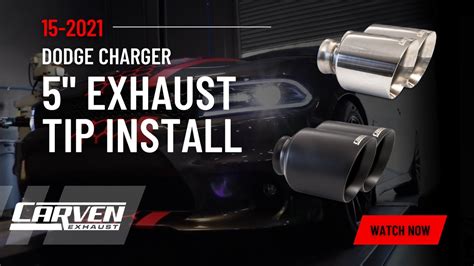 2015 2023 Dodge Charger 5 Exhaust Tip Install Overview Video By Carven Exhaust Charger