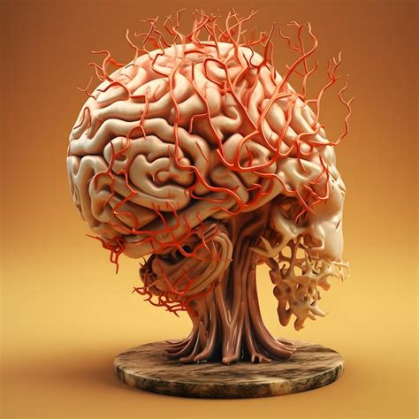 Premium Ai Image Human Brain D Rendering