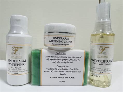 UNDERARM WHITENING SET Anti Perspirant Soap Cream And Toner FDA