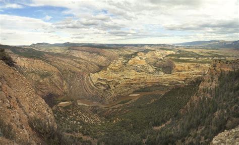 Panorama of the Canyon Formed by the Green River Dinosaur Nation Stock Photo - Image of ...