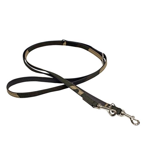 gun dog training leash cotton  camouflage print leather lining