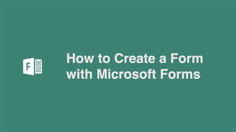 Microsoft Forms - Create a Quiz using Forms | The Learning Zone