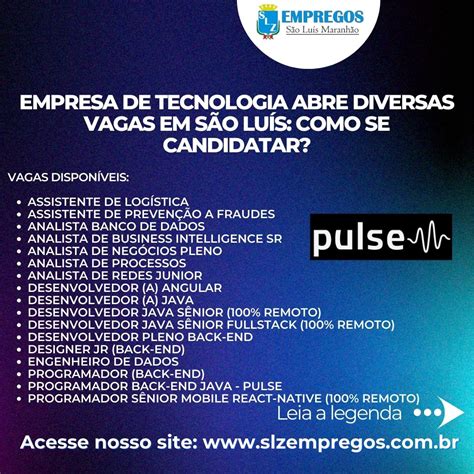 Empresa De Tecnologia Abre Diversas Vagas Em S O Lu S Como Se