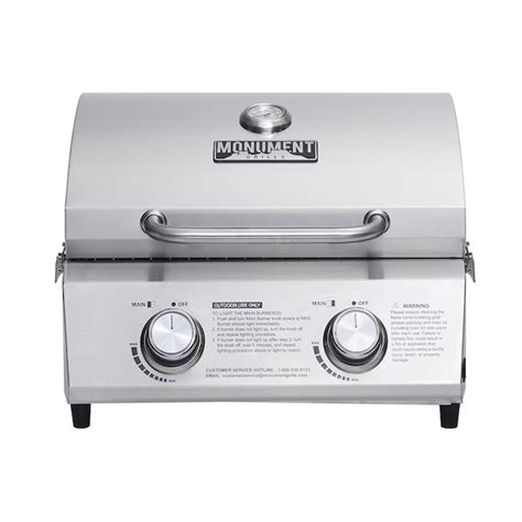 Monument Stainless Steel 2-Burner Liquid Propane Gas Grill 13742 at ...