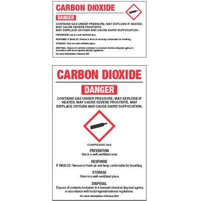 GHS Chemical Labels Carbon Dioxide GHS Labels Emedco