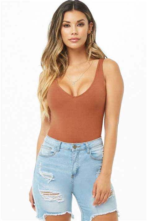 Sleeveless V Neck Bodysuit Forever 21 V Neck Bodysuit Fashion