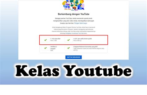 YoutubeClass RAHASIA Mendapatkan 1000 Subscriber Dan 4000 Jam Tayang