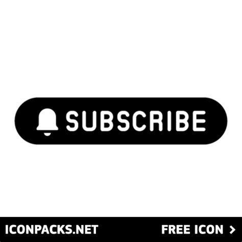 Free Subscribe Youtube Black Button SVG, PNG Icon, Symbol. Download Image.