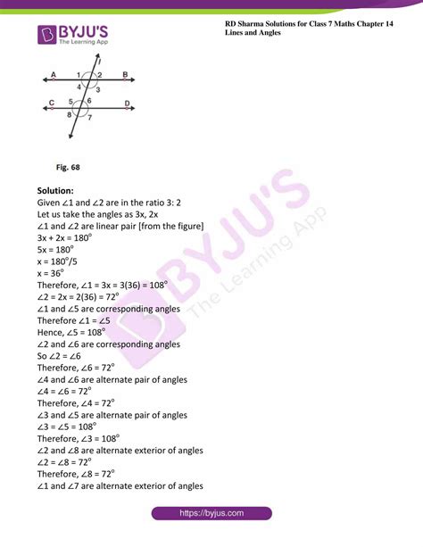 Rd Sharma Solutions For Class Maths Chapter Lines And Angles