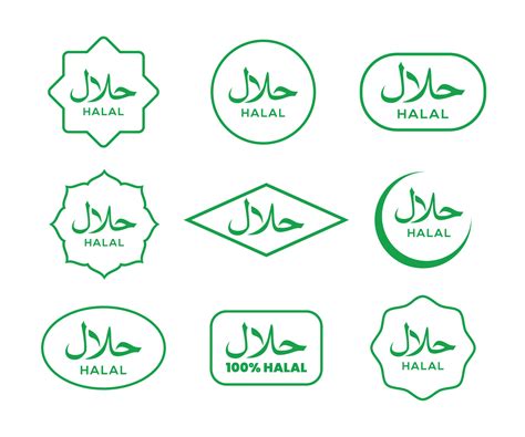 Halal Food Certified Icon Halal Food Labels Icon Halal Logo Icon