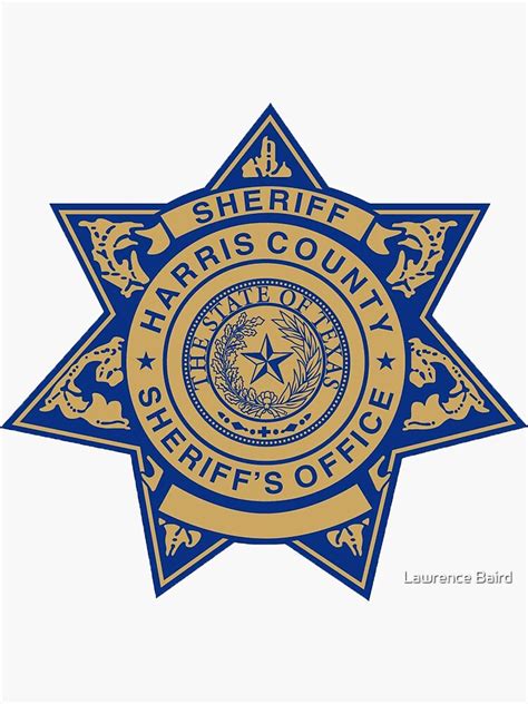 "Harris County Sheriff" Sticker for Sale by lawrencebaird | Redbubble