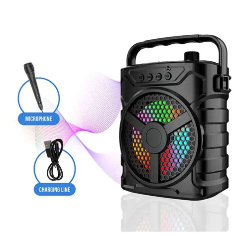 Boxa Portabila Bluetooth Zanovo Wireless Lumini Rgb Baterie