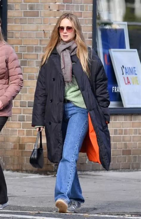 Adidas Samba Og Grey Bliss Orange Sneakers Worn By Jennifer Lawrence In