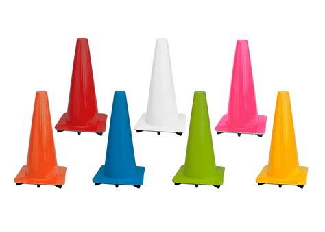 Tc 6 Colored Pvc Traffic Cones John M Warren Inc