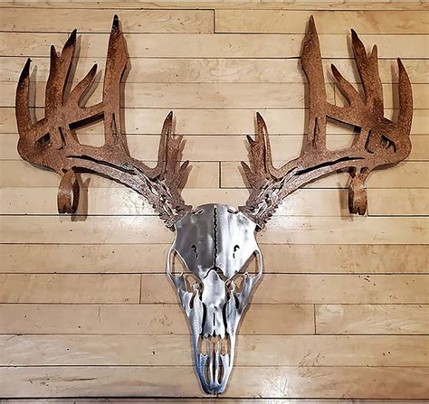 Buy Metal Deer Skull Bow Home Decor Living Roomelk Metal Wall Artists Home Bedroom Door Wall