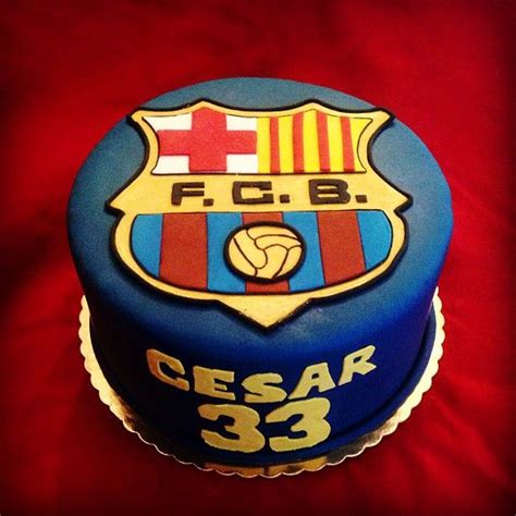 Barca Soccer Team Birthday Cake Barcelona Cake Soccer Cake Sport Cakes