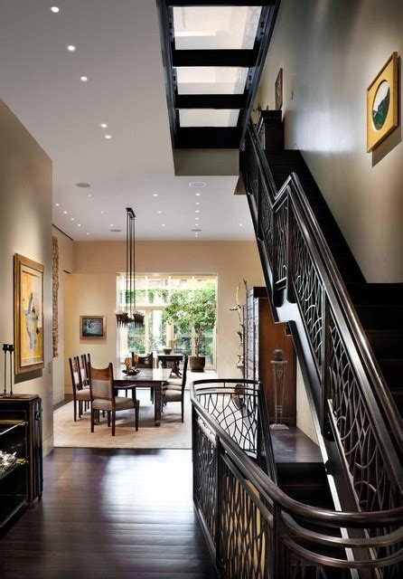 East Side Collector S Townhouse Contemporain Couloir New York