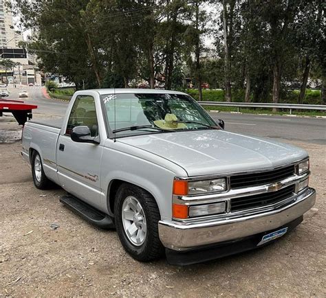 Chevrolet Silverado Rebaixada Prata General Motors Chevrolet Silverado