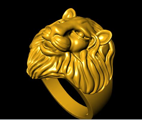 3d Lion Head Ring