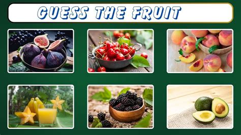 Guess The Fruit In 5 Seconds 30 Different Types Of Fruit Fruit