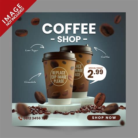 Premium Psd Coffee Shop Social Media Post Promotion Template Premium Psd