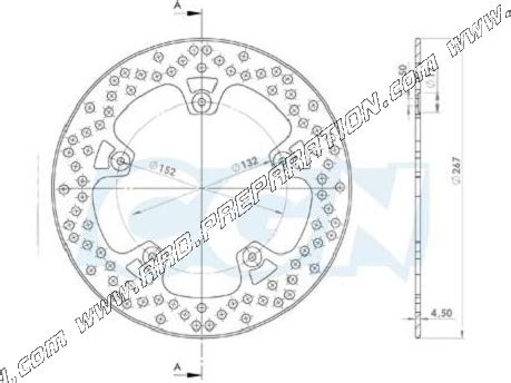 Disque de frein avant NG Ø267mm pour scooter YAMAHA X MAX et MBK