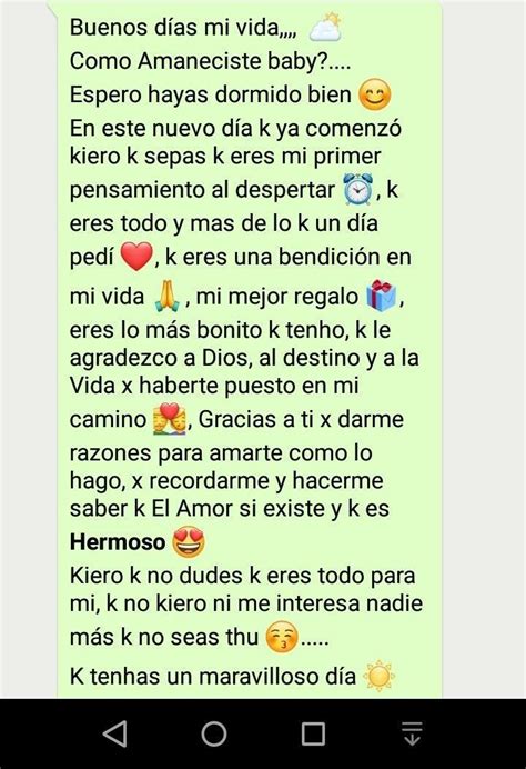 Buenos Días Amor Mensaje De Amor Para Novio Mensajes De Texto Bonitos Mensajes De Texto