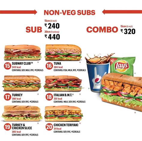 Subway Sandwich Menus Discount Cityofclovis Org