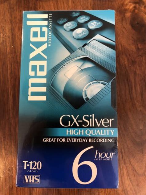 4 Pack Maxell GX Silver Blank VHS Videocassette T 120 6 Hour High