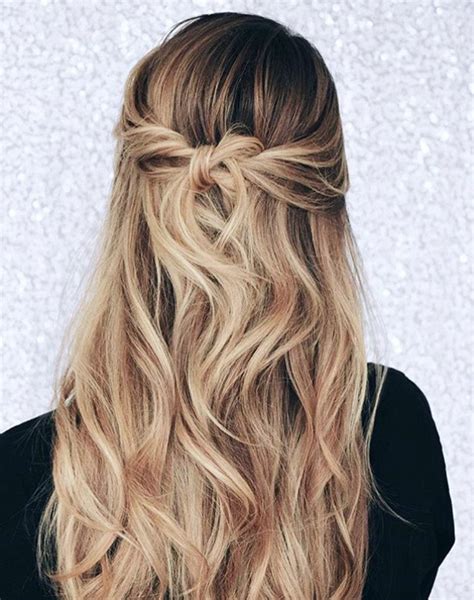 Knotted Half Up Hairstyle Perfect For Weddings Long Hair Cuts Long