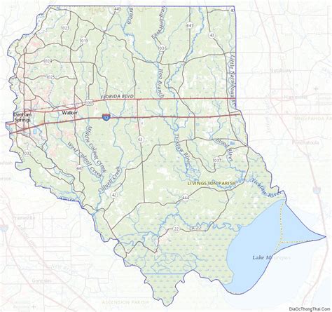 Map Of Livingston Parish Louisiana A C Th Ng Th I