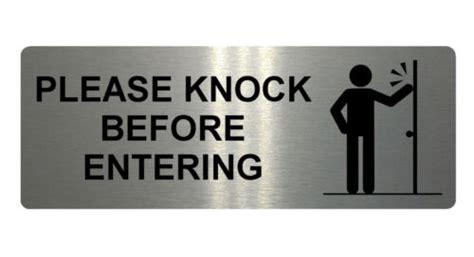 251 Please Knock Before Entering Metal Aluminium Door Sign Plaque House