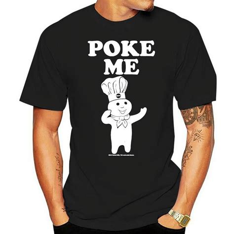 Pillsbury Doughboy Poke Me Men Men Shirt Cotton Fitness T Shirts Men S