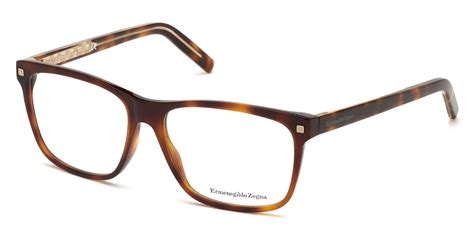 Ermenegildo Zegna Ez5170 Full Rim Rectangle Shiny Classic Havanashiny Havana And Crystral