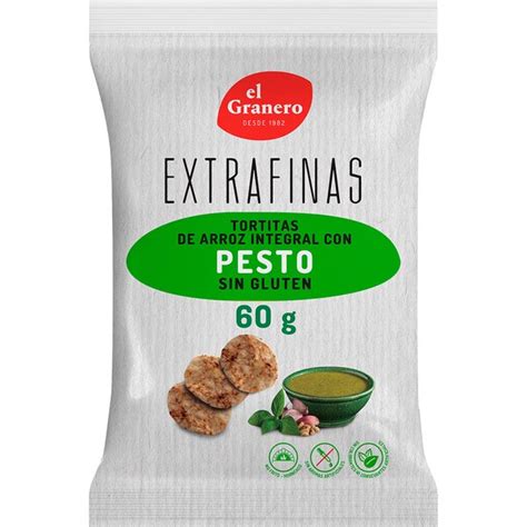 Bio Tortitas De Arroz Integral Con Pesto Sin Gluten Bolsa 60 G EL