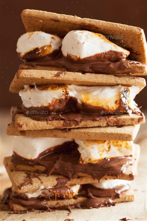 Homemade Marshmallow S Mores With Chocolate