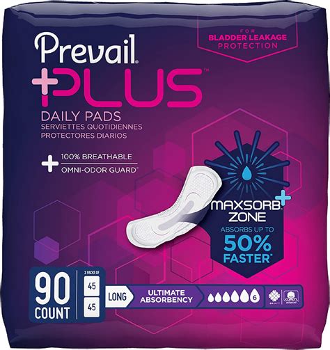 Prevail Ultimate Absorbency Bladder Control Pads For Women Long 90 Count Mx