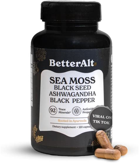 Amazon Better Alt Sea Moss Capsules Irish Sea Moss With Black