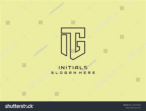 Monogram Logo Concept Letter Itg Simple Stock Vector Royalty Free