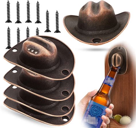 Amazon Dukclyn 5PCs Cowboy Hat Bottle Opener Wall Mounted DIY