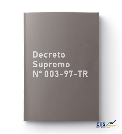 Decreto Supremo Nº 003 97 TR CHS Alternativo